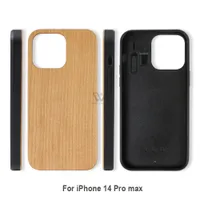 Waterproof Phone Cover Cases Natural Cherry Blank Wood Ultra Slim TPU Covers Case Top-sale For iPhone 11 12 13 14 Pro X Xr Xs Max