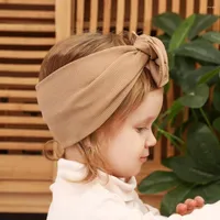 Hair Accessories Baby Headband Cotton Girl Headbands Autumn Winter Infant Knot Bands Toddler Tie Headwrap Children Ear Warmer Turban