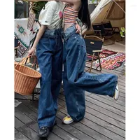 Women's Jeans Baggy Pants Korean Fashion High Waist Slim Elegant Loose Women Summer Y2k Streetwear Wide Leg Trousers Pantalons
