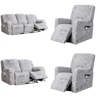 Cubiertas de silla 1 2 3 plazas reclinables tapa de sofá cubierta de deslizamiento elástico para sala de estar estirado spandex muebles de sillón