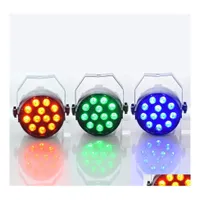 LED -Effekte par 18W RGB Stage Light mit DMX512 f￼r Disco DJ Projector Hine Party Decoration Lighting Drop Lieferlicht DHUT0