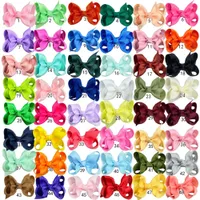 3 inch Cute Baby Girls Bowknot Hair Clips Kids Boutique Solid Ribbon Bows Hairpin Barrettes Hair Accessories