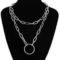 Pendant Trendy Link Chain Necklaces For Women Men Chunky Thick Choker Jewelry On The Neck Fashion Female Egirl Eboy Grung Accessories 0206
