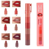 Lip Gloss 6 In 1 Lipstick Set Glaze High Moisturizing Makeup Color Longlasting Cup Non-stick Sexy Glo Red I9t8