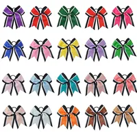 7 inch Grils Big Bows Cheer Leader Hairband Party Girls Gifts hair accessory Supplies Ponytail Holder Hair Ties