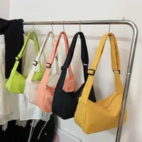 new fashion canvas wide shoulder strap messenger bag Simple shopping bag Single shoulder bag Light casual women bag