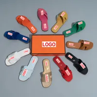Sludes de diseñador Women H Sandals zapatillas de verano zapatillas de caminata de playa para mujeres sandalias planas de cuero genuino tamaño 36-42