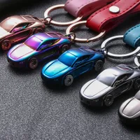 Keychains Lanyards Jobon Custom Lettering KeyChain LED Lights KeyChains Customize Gift For Car Key Chain Leather Rope Holder Zinc Alloy Pendant 230206