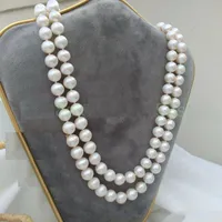 Chains Set Classic 10-11mm South Sea White Pearl Necklace 36"Chains