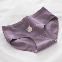 Women's Panties Student Female Lingerie Women's Cotton Underwear Lovely Girl Comfort Briefs Mid Waist Seamless