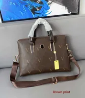 Classic Men Shoulder Briefcase Black Leather Designer Handbag Business Laptop Bag Messenger Bags With Nameplates Totes Men's Luggage