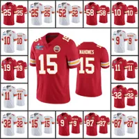 Kansas'city''chiefs''men #15 Patrick Mahomes 87 Travis Kelce 9 Juju Smith-Schuster 10 Isaih Pacheco Women Yoursh Super Bowl LVII Red Limited Jersey