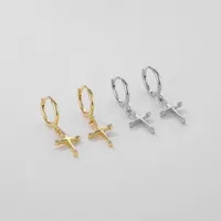 Hoop Earrings Zircon Cross Pendant Drop Earring For Women Piercing Pendientes Party Gift Fashion Jewelry Accessories Oorbellen 2023