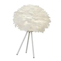 Nordic Feather Shade Table Lamp Desk NightStand Light For Decorations