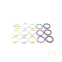 Other 10Pcs Lot G23 Titanium Hinged Segment Septum Clicker Nose Rings Nipple Ear Cartilage Tragus Lip Piercing Fashion Jewelry 331C3 Dhiee
