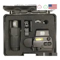 SCOPES US Stock 558 Holographic Red Green Dot Sight Exps32 Tactical Scope QR med G33 Magnifier f￶r AirSoft Rifle Black OEM Copy Ori DHBM1