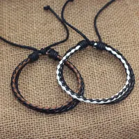 Charm Bracelets Handmade Braid Multicolour Rope Bracelet Bangle For Women Men Ethnic Adjustable Cuff Jewelry Couple Gift