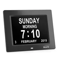 Inlife DDC - 8009 8 inch Multi-use Digital Calendar Clock with 8 Alarm Options233u