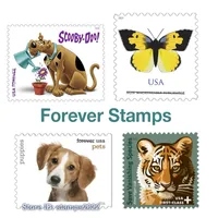2022 Frist Class U.S. Forever Forever 60 Cent Animales Tema Folleto de 20 Correos de correos Sobre cartas postales Suministros de correo Invitaciones
