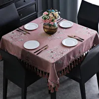 Table Cloth European Style Printed Square Restaurant Banquet Wedding Tablecloth Water-proof Rectangular Polyester Conference