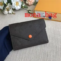 Mona bag Designer Bags Plaid pattern women wallet pures short Card Holders Coin Purses Woman Shows Exotic Clutch Wallets With box249V