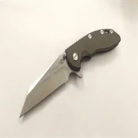 Rick Hinderer Custom XM-18 Wharncliffe Flipper Folding Knife M390 Steel Bronze TI-handle Outdoor Tactical Camping Hunting Survival1896