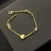 New 18K gold-plated designer charm gold chain diamond bracelet womens bracelet love jewelry luxury letter pendant Y bracelet womens wedding gift L120