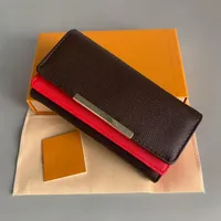 Whole Red Bottoms Luxurys Lady Long Wallet Multicolor Bags Designers Coin Purse Card Holder Original Box Men Women Classic Zip207G