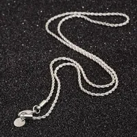 4MM 925 sterling silver twist chain fashion necklace 16 18 20 22 24 26 28 30 inch women's