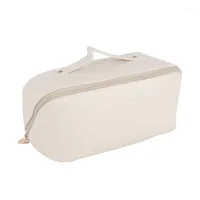 Storage Bags Makeup Bag PU Leather Toiletry For Women Home Bedroom