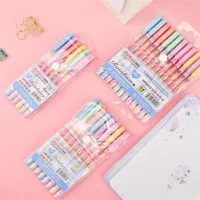 Colours School Cute Gel Pens Set stazionario da 0,5 mm Ballpoint per Kawaii Journal Office Supplies Strumento di scrittura di inchiostro regalo
