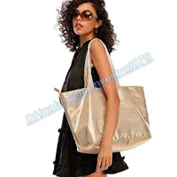 Totes Tote Bags For Women 2021 New Style Shopping Shoulder Bags Large Capacity Gold Color Women Shoulder Purse Luxury Tote Handbag 020723H