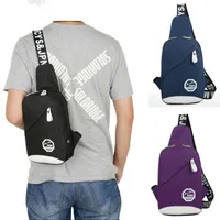 Waist Bags Men Nylon Outdoor Sport Sling Shoulder Small Bag Chest Pack Backpack Canvas USB Charging Sports Crossbody Handbag 0206