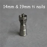 Grade2 Titanium Nails Tools 14mm 18mm Male Female Dab Rigs Ti Nail Domeless bangers293Z