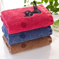 33 74cm Decorative Cotton Terry Hand Towels Elegant Embroidered Bathroom Hand Towels Face Hand Towel dark colored towel291J
