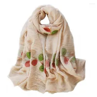 Scarves Spring Autumn Colorful Lace Embroidery Stylish Scarf Women Soft Chromatic Emotional Appeal Silk Bandana