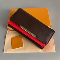Whole Red Bottoms Luxurys Lady Long Wallet Multicolor Bags Designers Coin Purse Card Holder Original Box Men Women Classic Zip331Y