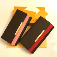 2020 shpping Whole red bottoms lady long wallet multicolor designer coin purse Card holder original box women classic zip2954