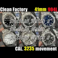 Чистые заводские часы Mens Watches 41 мм CAL 3235 Механические движения 904L AR Fine Steel Watch полосы водонепроницаемые сияние в темноте C2