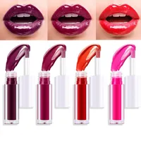 Lip Gloss 1Pc Brand Makeup Liquid Lipstick 5 Color Mirror Surface Long Lasting Moisturizer Non-stick Cup Glaze Comestics