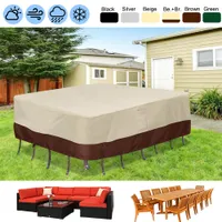 Dust Cover 55 Sizes HEAVY DUTY Outdoor Waterproof Patio Furniture Set Garden Rain Snow Wind-Proof Anti-UV for Sofa Table Chair 230207