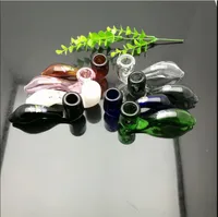 Thick Glass Bowl Pipes Colour Bowls Smoking Colored curved glass pipe with label