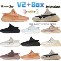 Designer Sneakers Running Shoes Sports Shoe Mono Clay Light Bone Beige Black V2 Men Cinder Ice Mx Oat Onyx Fashion Women With Box