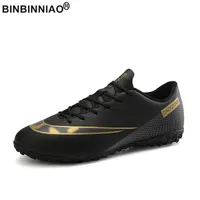 Dress Shoes BINBINNIAO Men Women Professional Football Boots TF AG Kids Boys Girls Students Soccer Shoes Cleats Sport Sneakers size 3247 230206