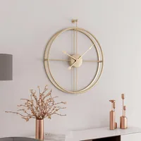 55cm Large Silent Wall Clock Modern Design Clocks For Home Decor Office European Style Hanging Wall Watch Clocks 210309219j