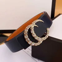 Fashion Women Designer Belts Womens Mens Casual Pearl diamond inlay Letter Buckle Double-sided Belt Classic Luxury Belt Width 3.3cm