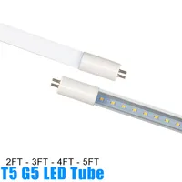 T5 Led Tube Bulb Light G5 LED Tubes Dual-End Powered Ballast Bypass Replacement for Flourescent Tubes Garage Warehouse Factory Shop usalight