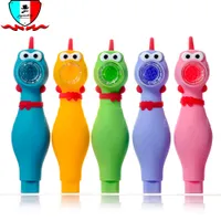 Slicone Chicken Silicone Hand Pipe with Glass Dish Smoking Accessories Silicone Pipes for Dab Rigs Glass Bong