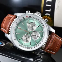 Regardez tous les cadrans Watch Quartz Watch 1884 Top Luxury Brand Chronograph Clock Couier Belt Men Fashion Brei
