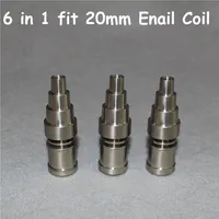 High Quality Titanium Nails 6 IN 1 fit 20mm coil Tool Domeless Gr2Titanium Nail Bangers For Male and Female 19mmTitanium Banger231x